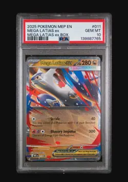 2025 POKEMON MEP EN-ME BLACK STAR PROMO MEGA LATIAS EX BOX MEGA LATIAS EX PSA 10 - Image 1