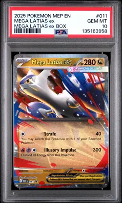 2025 POKEMON MEP EN-ME BLACK STAR PROMO MEGA LATIAS EX BOX MEGA LATIAS EX PSA 10 - Image 1