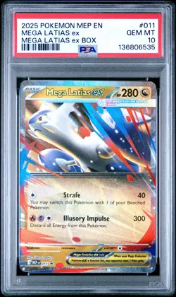2025 POKEMON MEP EN-ME BLACK STAR PROMO MEGA LATIAS EX BOX MEGA LATIAS EX PSA 10 - Image 1