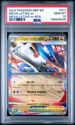 2025 POKEMON MEP EN-ME BLACK STAR PROMO MEGA LATIAS EX BOX MEGA LATIAS EX PSA 10 - Image 1