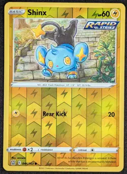 Shinx 2021 Battle Styles Reverse Holo Pokemon Card 046/163 (NM) - Image 1