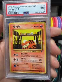 Pokemon 1998 Growlithe Japanese Vending Series III #58 PSA 9 Mint Tcg Card - Image 4