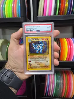 1999 Pokemon Machamp Holo 1st Edition Card #8 PSA 9 Mint Tcg Card Base - Image 1