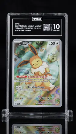 Eevee Promo TAG 10 Gem Mint Prismatic Evolutions Elite Trainer Box Pokemon Card - Image 1