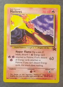 WOTC Black Star Promotional Pokemon Card: Moltres #21 - Image 1