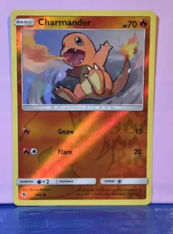 Charmander 7/68 Hidden Fates 2019 Reverse Holo Foil Pokemon TCG Card - NM - Image 1