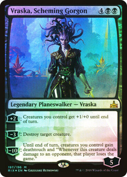 mtg magic vraska scheming gorgon ixalan FOIL ENGLISH vraska gorgone rusee - Image 1