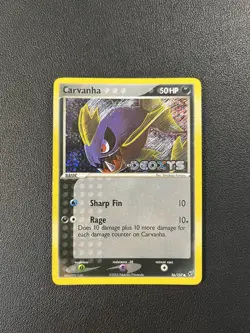 Pokemon TCG 2005 Carvanha 56/107 - Reverse Holo -EX Deoxys Stamp - Image 1