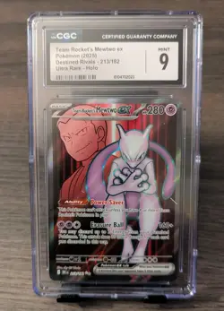 Pokemon Team Rocket's Mewtwo ex 213/182 Destined Rivals CGC 9 MINT - Image 1