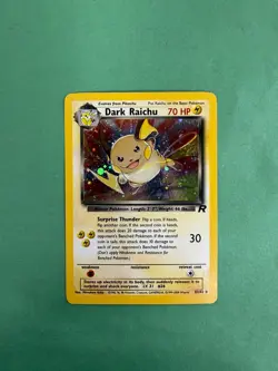 2000 POKEMON TEAM ROCKET DARK RAICHU HOLO 83/82 MP-LP UNLIMITED - Image 3