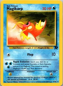 Team Rocket #47/82 Magikarp Pokemon Moderately Played - Image 1