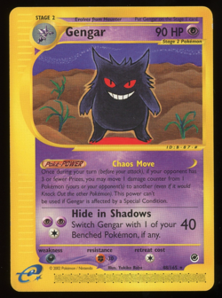 Pokemon 2002 Expedition Base - Gengar - Rare - 48 - LP - Image 1