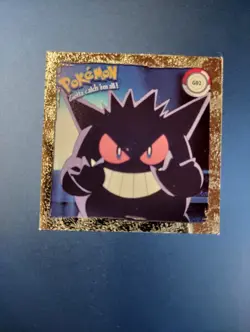 Vintage 1999 Pokemon Artbox Sticker Gengar R02 Gold Bordered Holo Series 1 pod - Image 1