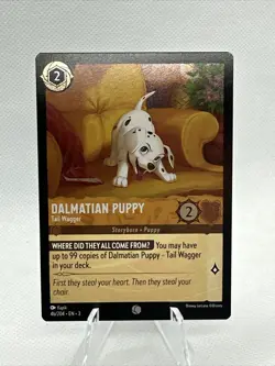 DISNEY LORCANA INTO THE INKLANDS Dalmatian Puppy Tail Wagger 4b/204 Cold Foil - Image 1