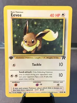 Pokemon TCG Eevee #55/82 Team Rocket Regular 1st Edition 2000 WOTC VTG - Image 1