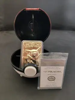 1999 Pokemon Pikachu 23K Gold Plated Trading Card Burger King Limited Edition - Image 1
