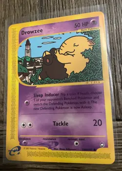 DROWZEE - 74b/147 - Aquapolis Set Pokemon Series Common 2002 NM Card E-Reader - Image 1