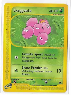 Exeggcute 76/147 Non-Holo Aquapolis E-Reader WOTC 2002 Pokemon TCG Card NM - Image 1