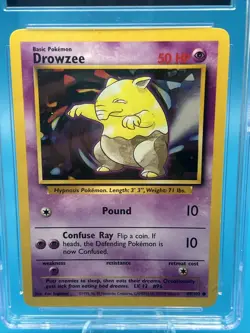 Vintage Pokemon TCG Drowzee Base Set 49/102 Regular Unlimited CGC 💎 Mint 10!! - Image 2