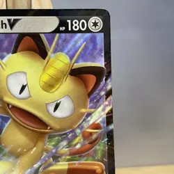 Pokemon TCG Meowth V SWSH Black Star Promos SWSH004 Holo Promo NM - Image 3
