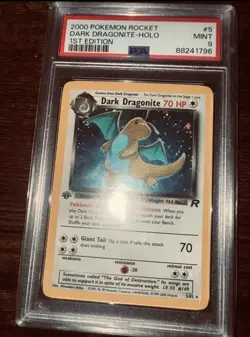 Pokemon dark dragonite 1st Ed team rocket psa 9 - Image 1