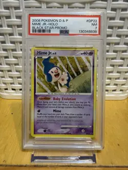Pokemon TCG Mime Jr. Diamond and Pearl Promos Holo Rare DP22 PSA 7 - Image 1