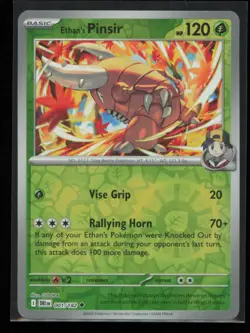 Ethan's Pinsir 001/182 Pokemon Destined Rivals Uncommon Near Mint Reverse Holo - Image 1