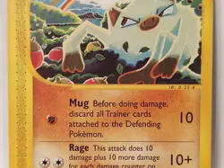 Pokemon Common Mankey 92/147 Aquapolis Non Holo - Moderately Played (MP) - Image 3