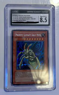 YU-GI-OH PERFECTLY ULTIMATE GREAT MOTH SECRET RARE 2004 PROMO TSC-001 CGC 8.5 - Image 1