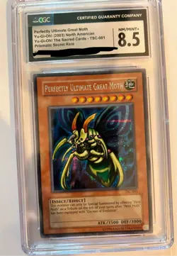YU-GI-OH PERFECTLY ULTIMATE GREAT MOTH SECRET RARE 2004 PROMO TSC-001 CGC 8.5 - Image 4