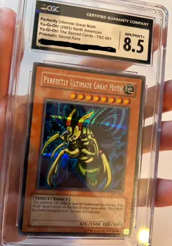 YU-GI-OH PERFECTLY ULTIMATE GREAT MOTH SECRET RARE 2004 PROMO TSC-001 CGC 8.5 - Image 5
