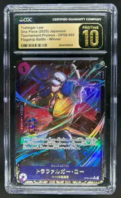 2025 One Piece JP Trafalgar Law Flagship Battle Winner #OP09-069 CGC 10 Pristine - Image 1
