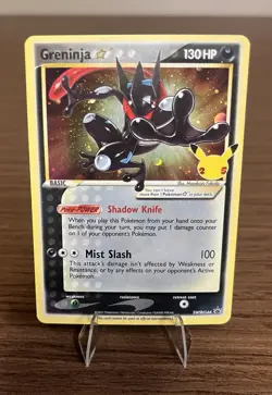 Pokemon TCG Greninja Gold Star SWSH144 Celebrations Black Star Promo - LP/NM NM - Image 1