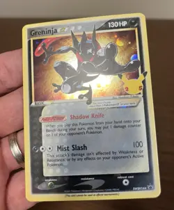 Pokemon TCG Greninja Gold Star SWSH144 Celebrations Black Star Promo - LP/NM NM - Image 2