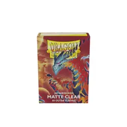 (60-Pack) Dragon Shield Outer Card Sleeves CLEAR MATTE Small/Mini Japanese Size - Image 1