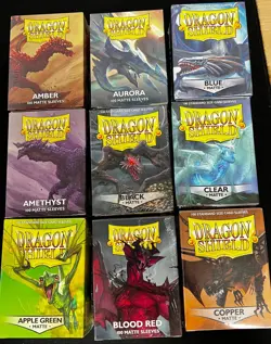 Lot 5 new 100 ct pk Dragon Shield Matte Deck Sleeves Protectors Pick the Colors - Image 1