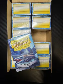 Dragon Shield Blue Matte Display - 10 Boxes Of 100 Protective Sleeves - Image 1