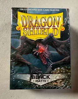 Dragon Shield Matte Black 10 PACK DISPLAY BOX Standard Size Sleeves 100ct - Image 3