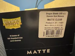 Dragon Shield Clear Matte Display - 10 Boxes Of 100 Protective Sleeves - Image 3