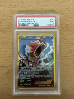 Pokemon 2016 XY Breakpoint Gyarados EX 123/122 Secret Rare PSA 9 - Image 1
