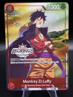 Monkey.D.Luffy Offline Regional 2024 Vol. 2 Participant P-001 One Piece Card - Image 1