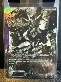 Gundam Gusion Rebake LR+ Alt GD02-055 Gundam TCG Card Foil Dual Impact English - Image 1