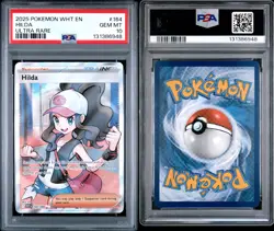 2025 POKEMON WHT EN-WHITE FLARE ULTRA RARE #164 HILDA PSA 10 - Image 3