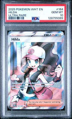 2025 POKEMON WHT EN-WHITE FLARE #164 HILDA ULTRA RARE PSA 10 - 128755089 - Image 1