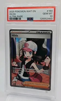 HILDA - PSA 10 - ULTRA RARE 2025 POKEMON WHT EN-WHITE FLARE #164 TCG GEM MINT - Image 2