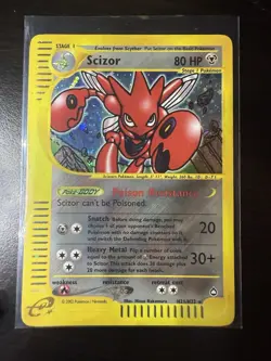 Scizor H21/H32 Aquapolis Holo Ultra Rare Pokemon TCG Nintendo e-reader - Image 1