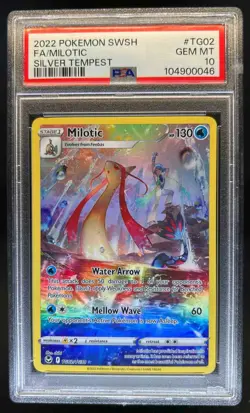 2022 Pokemon SWSH Milotic Trainer Gallery Full Art Holo Rare #TG02/TG30 PSA 10 - Image 1
