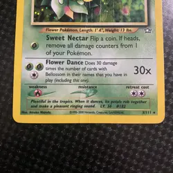Pokemon TCG Bellossom 3/111 Neo Genesis Holo Unlimited Rare DAMAGED - Image 4