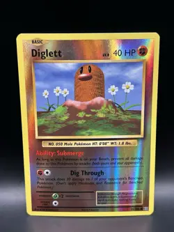 Reverse Holo Diglett 55/108 - Pokemon Evolutions Card - NM - Image 1