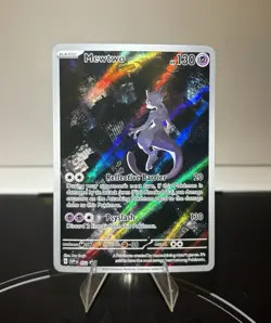 Pokemon TCG Mewtwo 052 Full Art Black Star Promo Scarlet & Violet 151 NM - Image 1